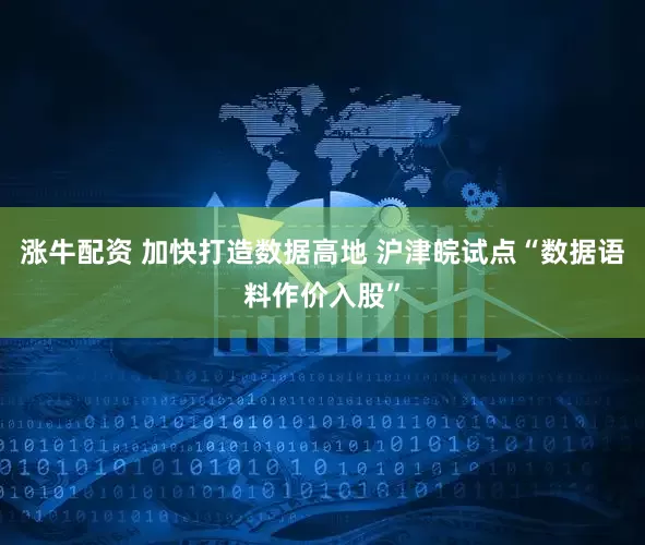 涨牛配资 加快打造数据高地 沪津皖试点“数据语料作价入股”